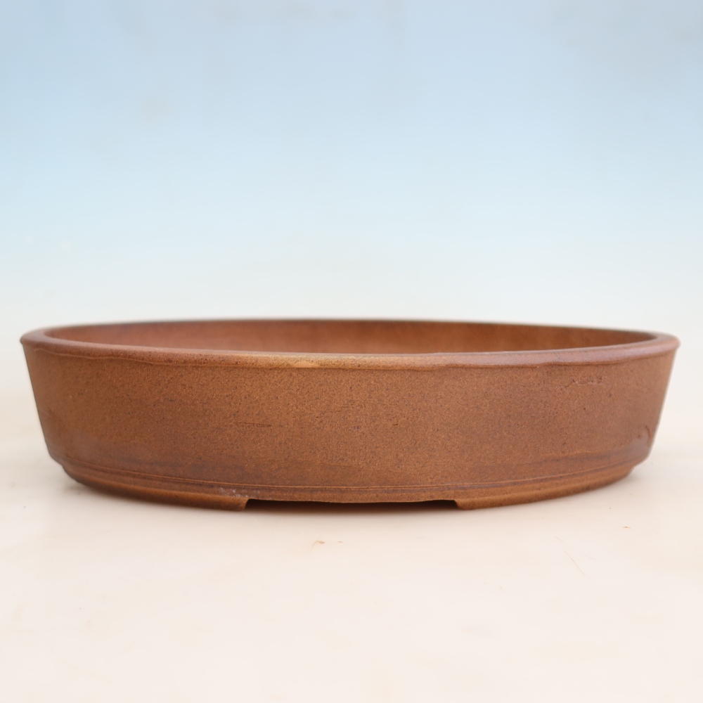Pot à bonsaï en céramique 37 x 30 x 7 cm, couleur marron