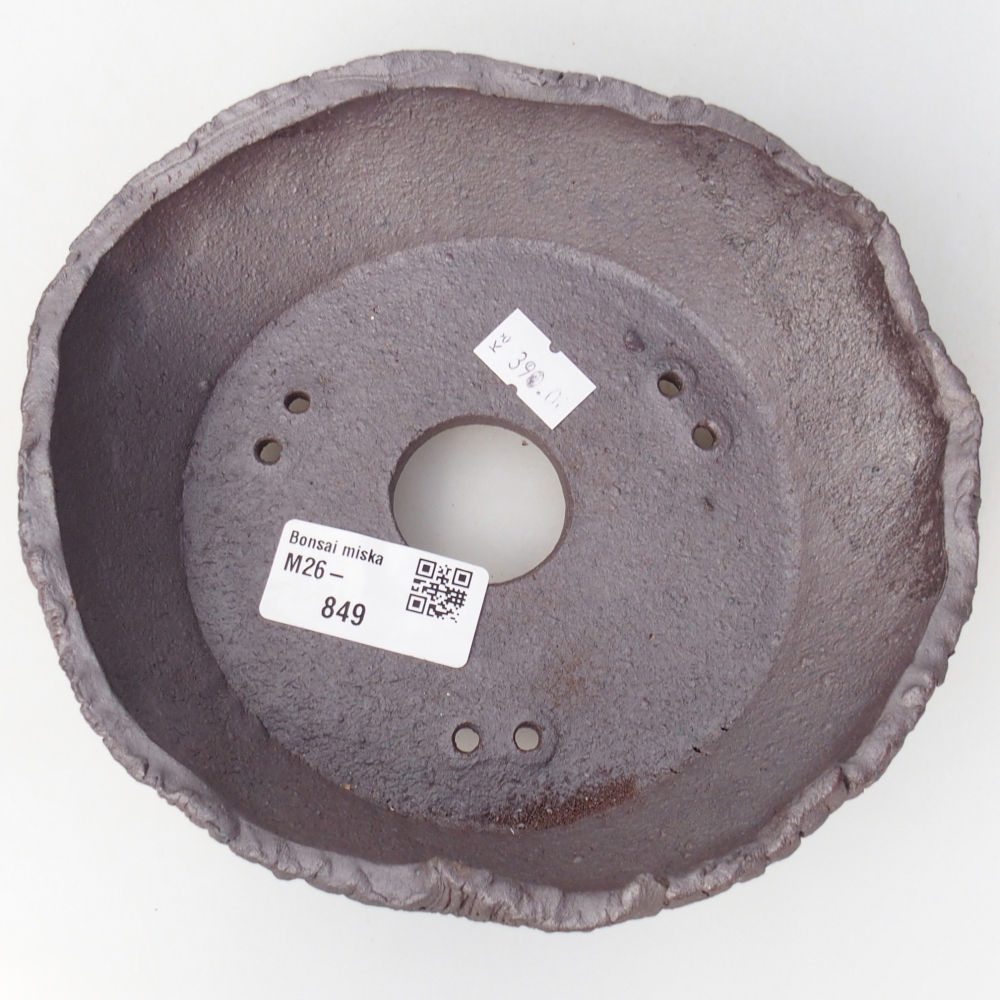 Bol à bonsaï en céramique 17 x 15 x 5,5 cm, couleur métal