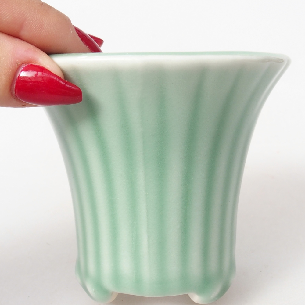 Bol à bonsaï en céramique 9 x 9 x 8 cm, vert