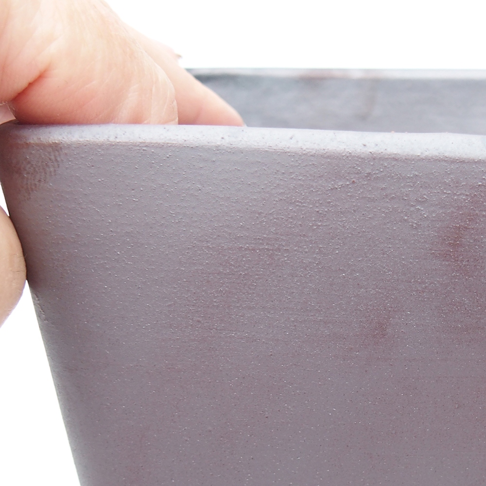 Bol à bonsaï en céramique 13 x 13 x 13 cm, couleur métal