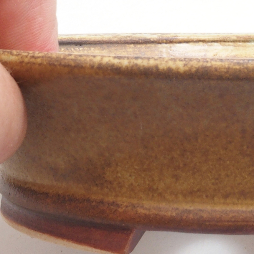 Bol à bonsaï en céramique 10 x 8,5 x 4 cm, brun