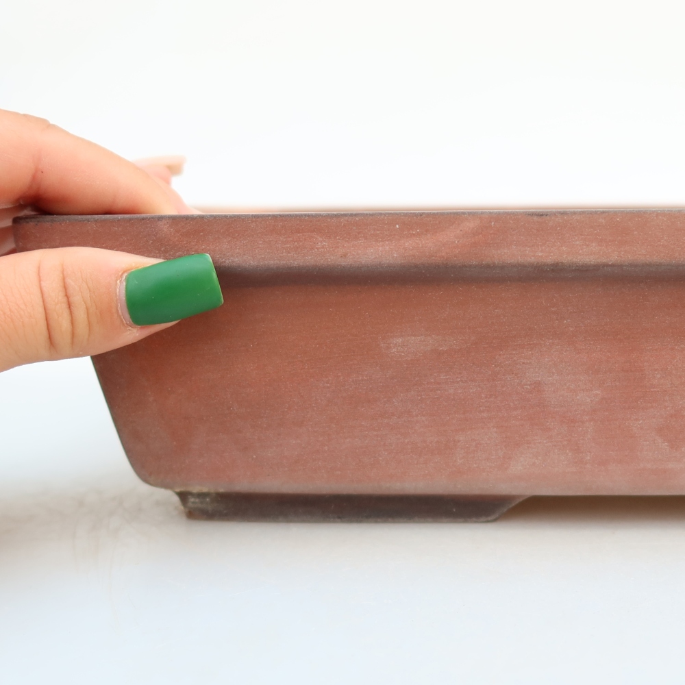 Bol en céramique  25,5 x 19 x 7 cm, couleur brique
