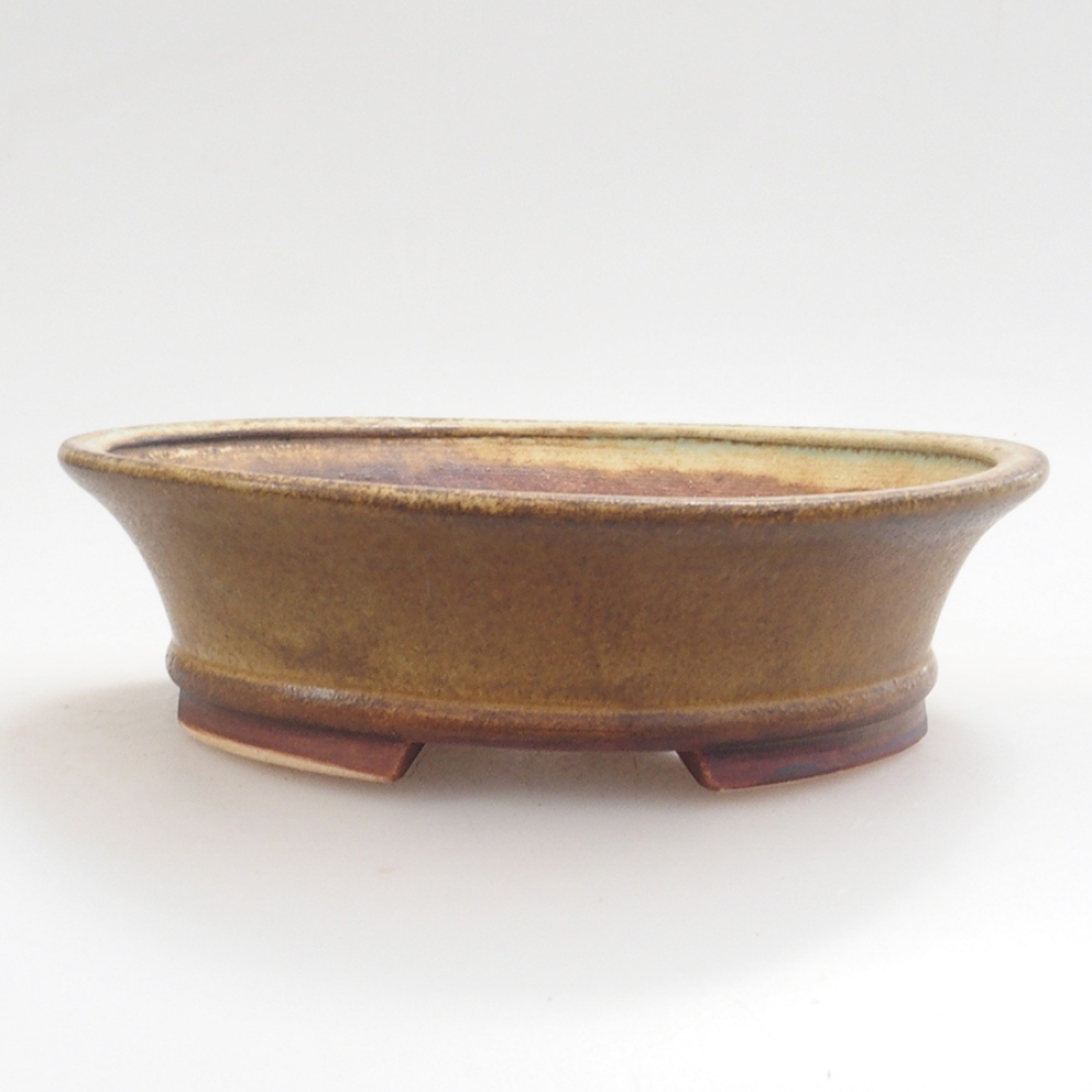 Bol à bonsaï en céramique 10 x 8,5 x 4 cm, brun
