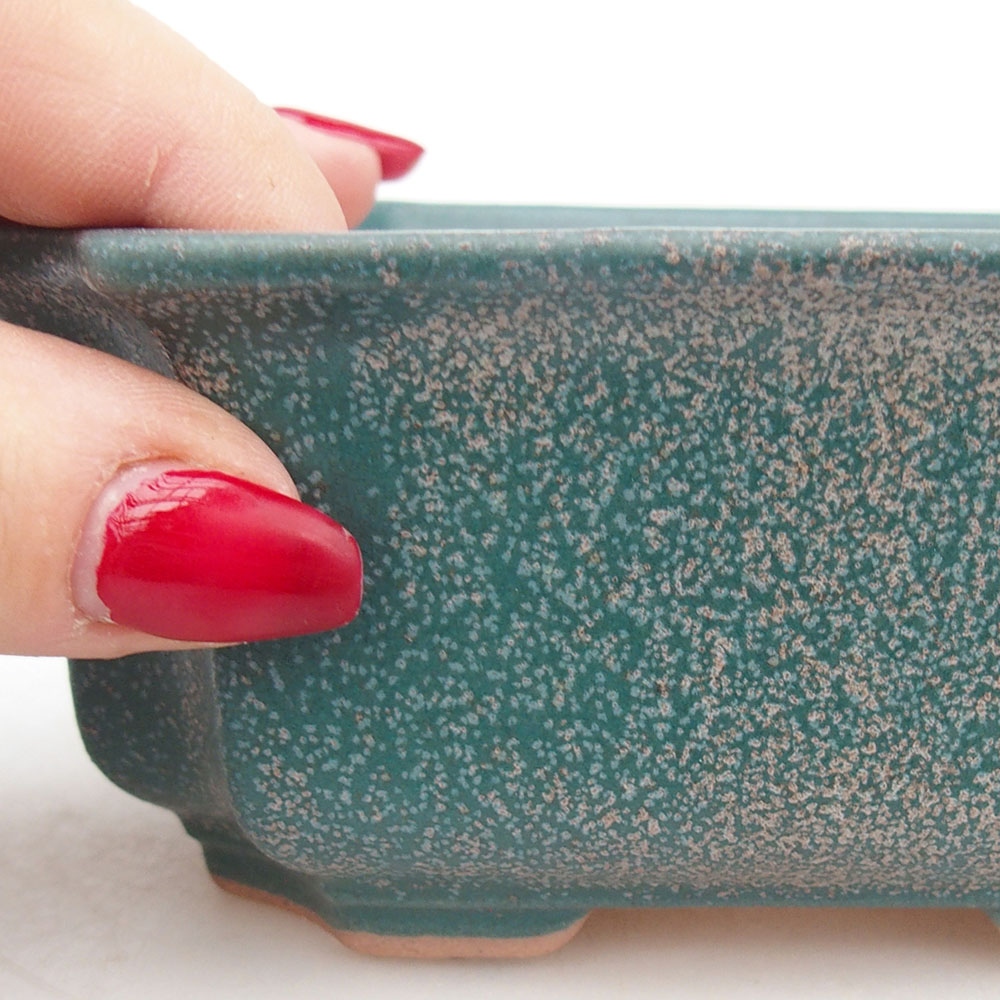 Bol à bonsaï en céramique 12,5 x 9 x 5,5 cm, couleur bleu