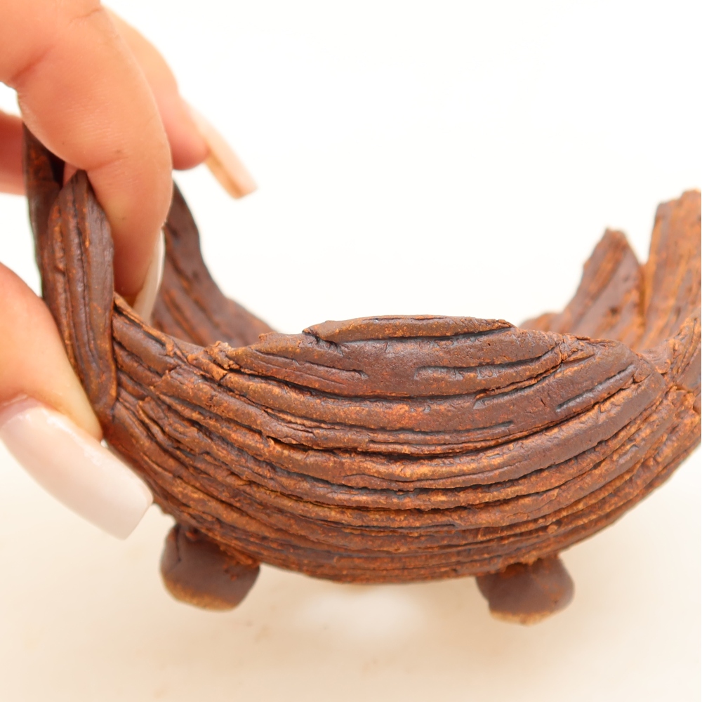 Coquille en céramique  10,5 x 9 x 7,5 cm, couleur marron