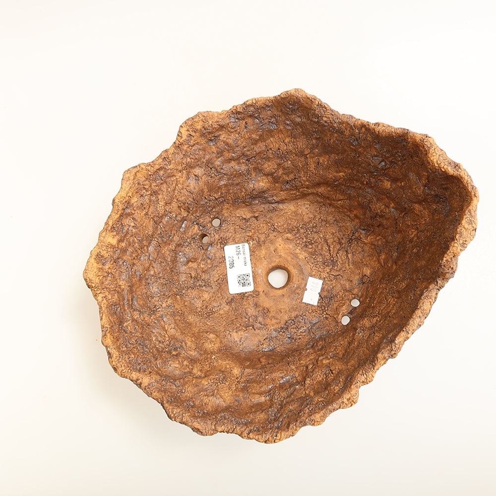 Coquille en céramique 23,5 x 20 x 16,5 cm, couleur marron