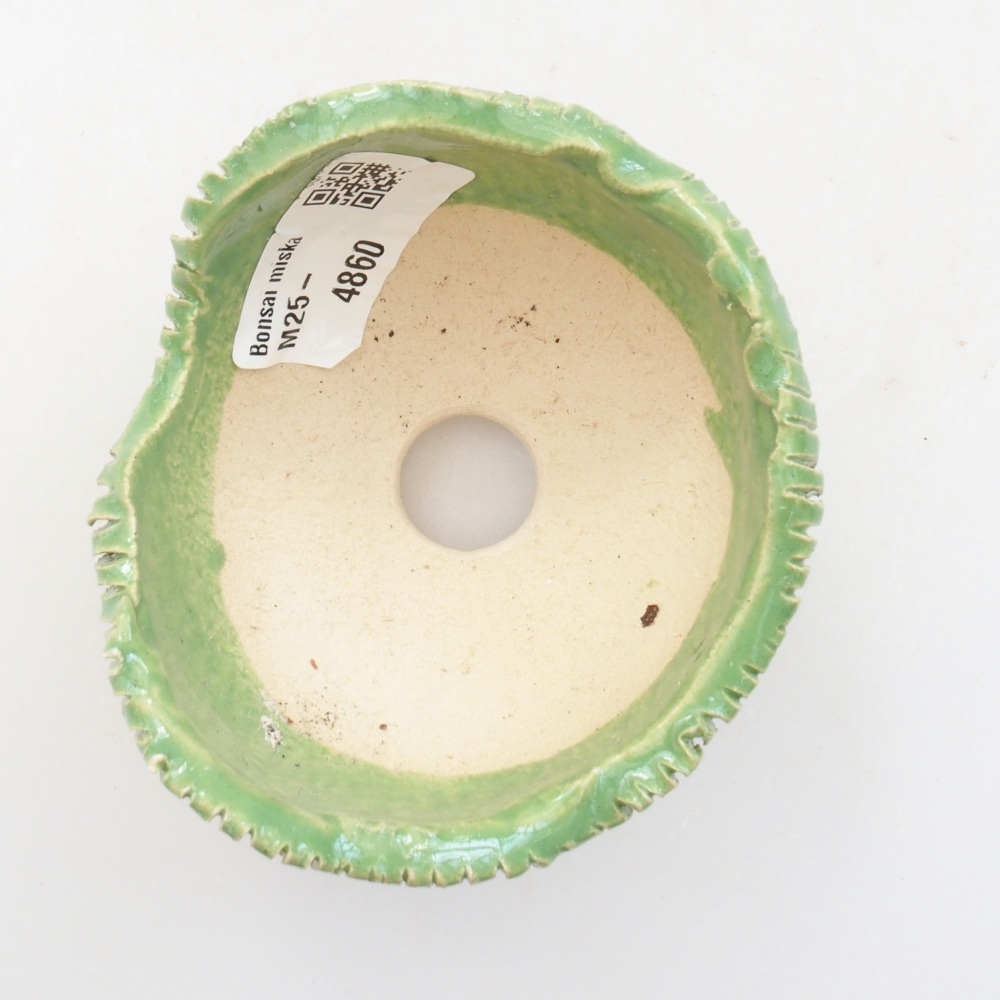 Coquille en céramique 7,5 x 7,5 x 5,5 cm , couleur verte