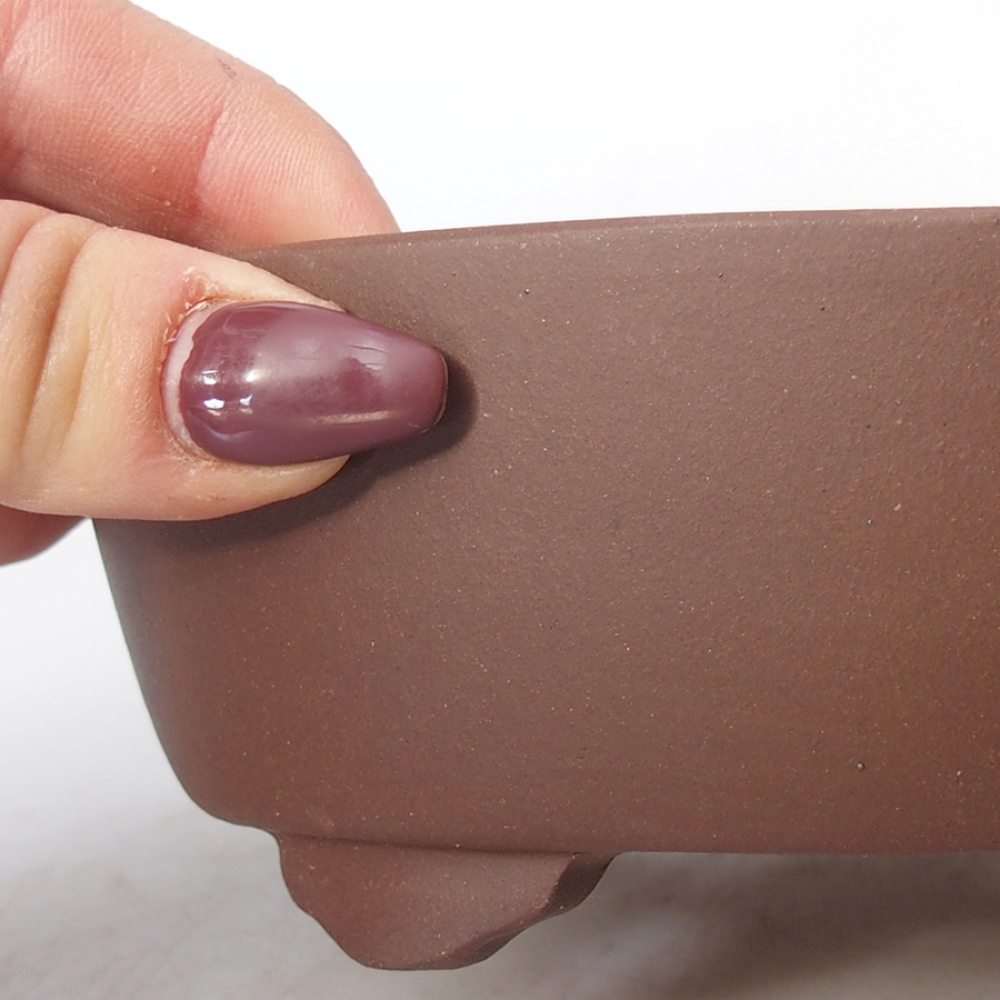 Bol à bonsaï en céramique 15,5 x 12 x 5,5 cm, brun