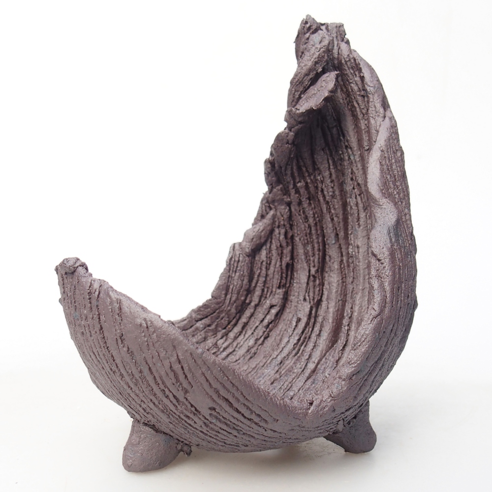 Coquille en céramique 8,5 x 7,5 x 11,5 cm , couleur métallique