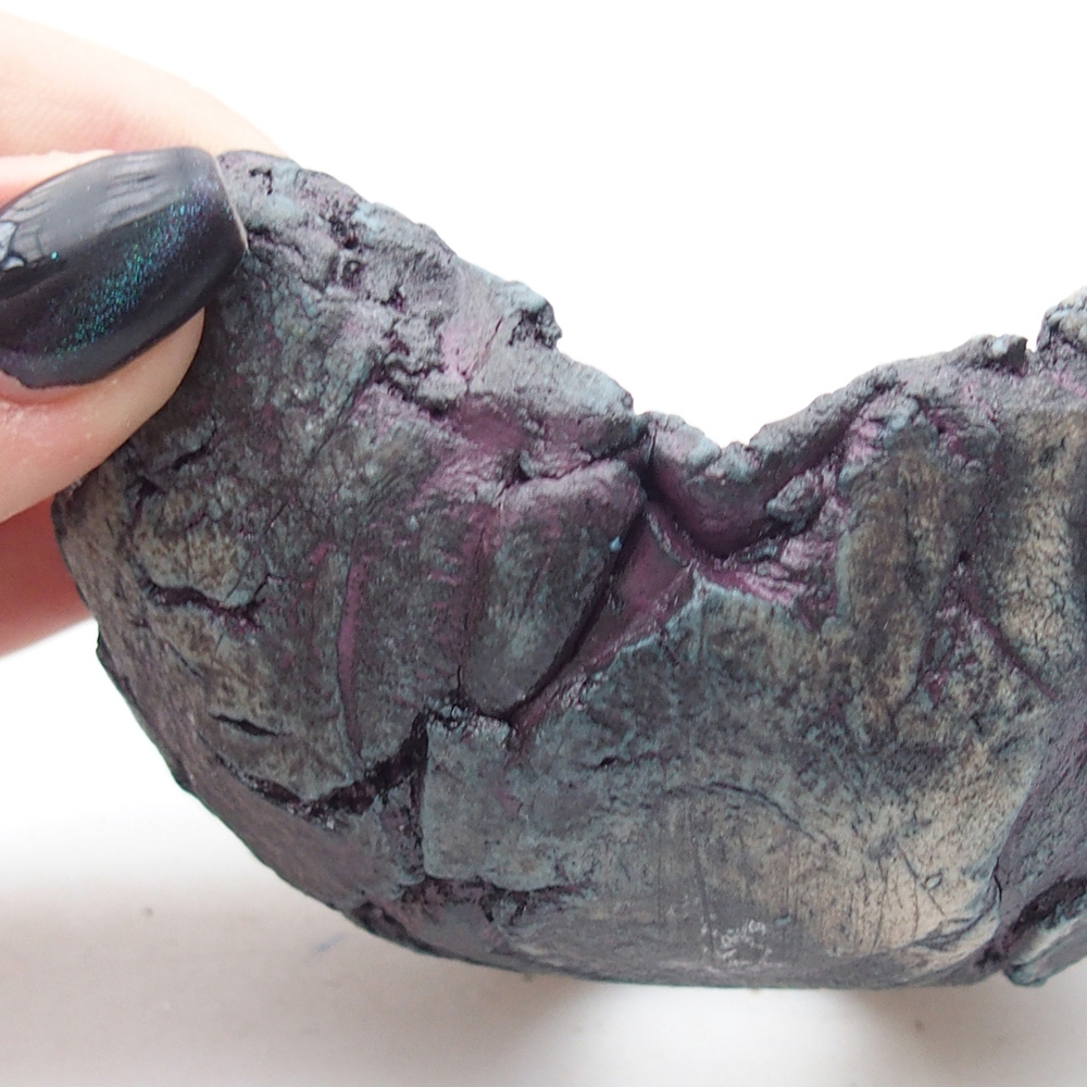 Coquille en céramique 9,5 x 9 x 4,5 cm , couleur violet