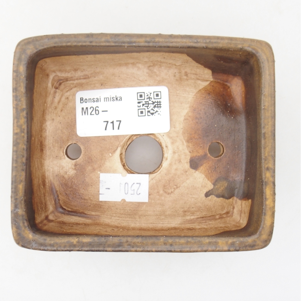 Bol à bonsaï en céramique 10 x 8 x 4 cm, brun