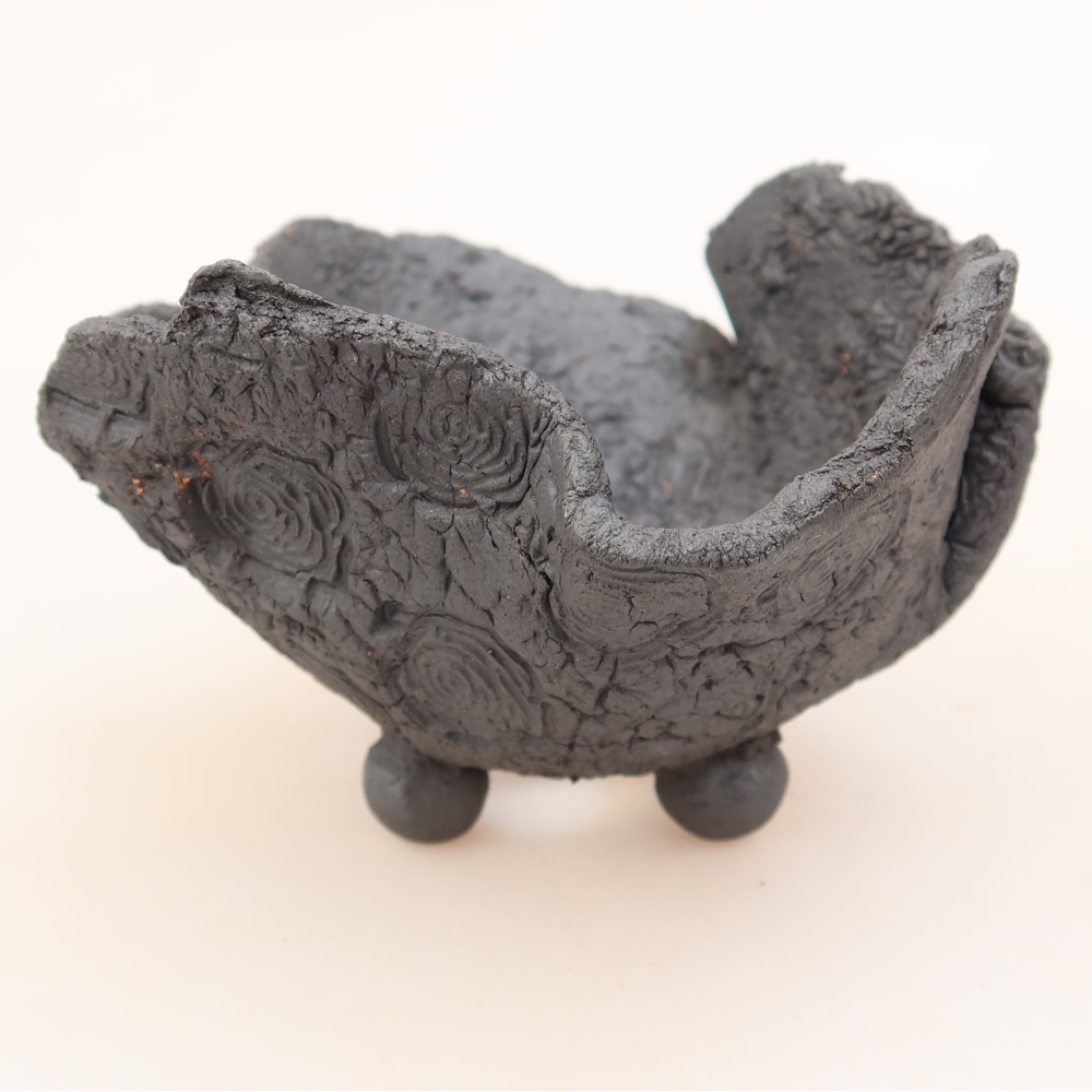 Coquille en céramique  11,5 x 10,5 x 7 cm, couleur métallique
