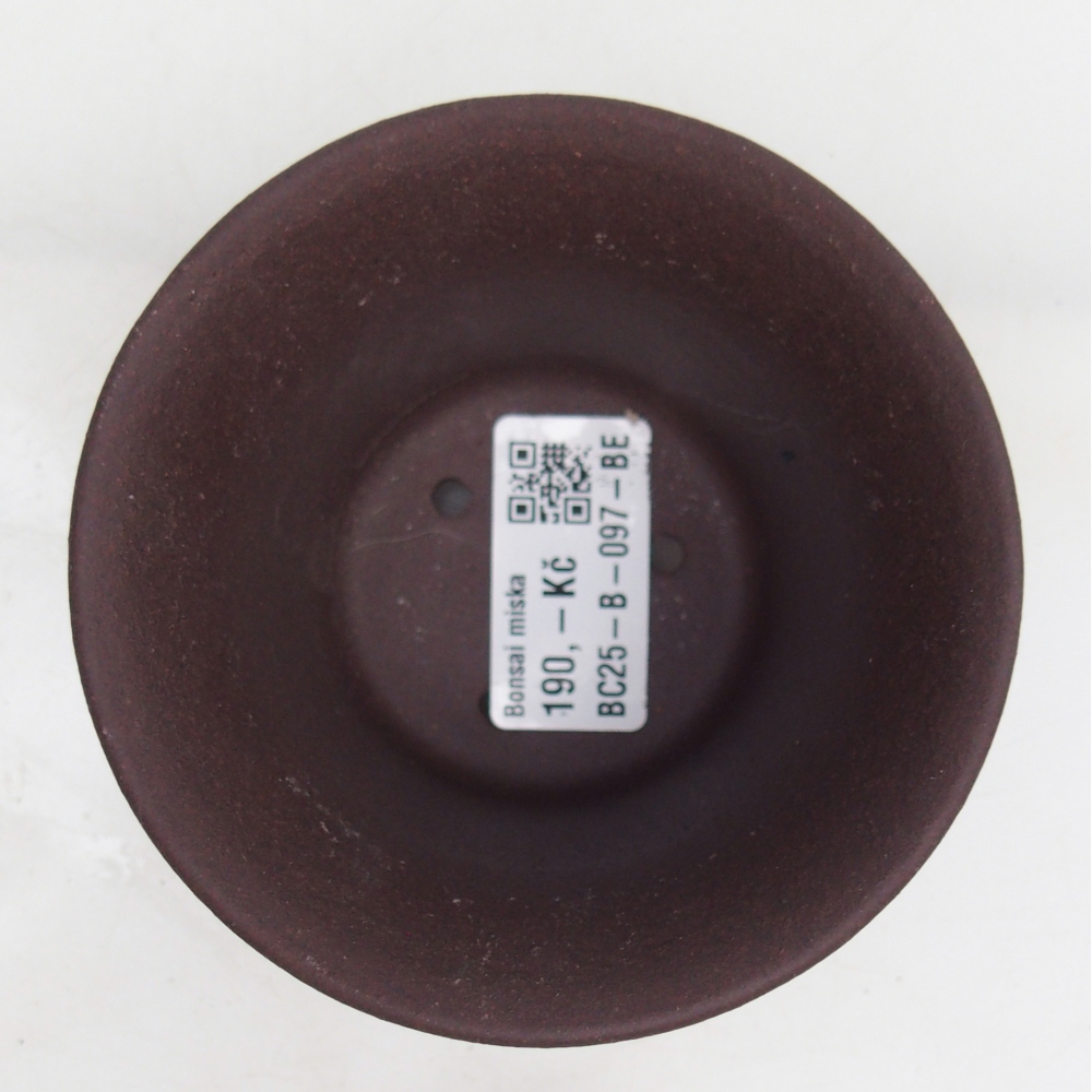 Bol à bonsaï en céramique 9,5 x 9,5 x 6,5 cm, brun