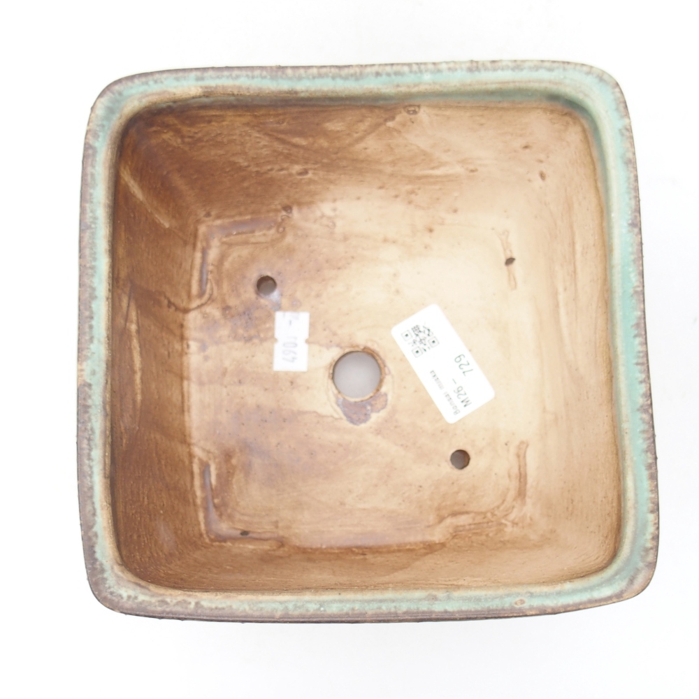 Bol à bonsaï en céramique 16 x 16 x 10 cm, vert