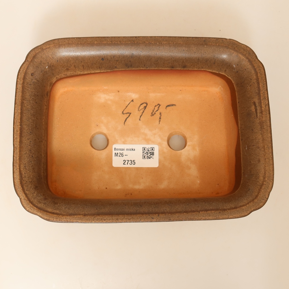 Bol en céramique  20 x 15,5 x 5,5 cm, couleur marron