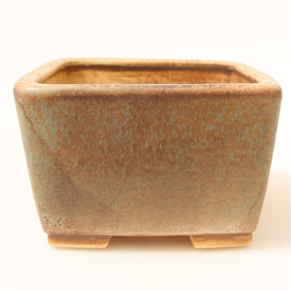 Bol à bonsaï en céramique 8,5 x 8,5 x 5,5 cm, vert