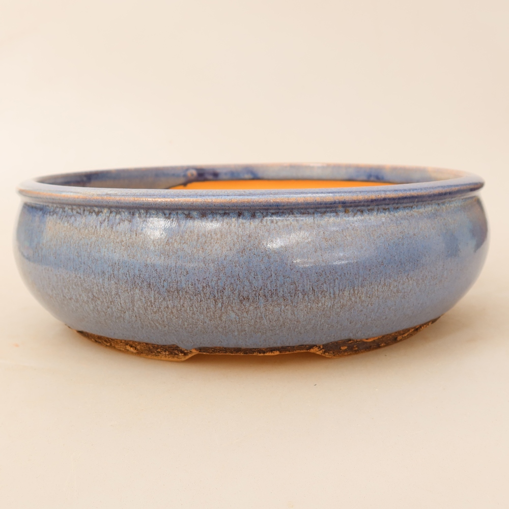 Bol à bonsaï en céramique 24 x 24 x 8 cm, couleur bleu