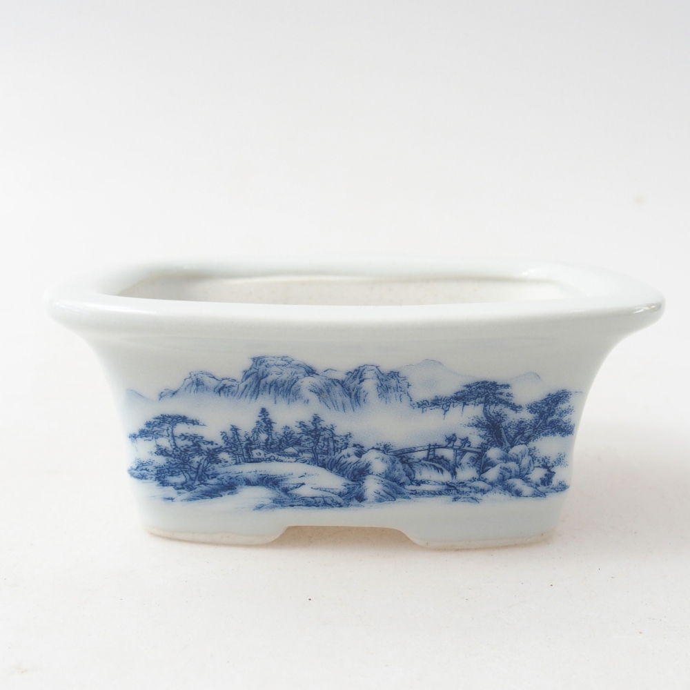 Mini bol bonsaï 10 x 7,5 x 4 cm, couleur blanc