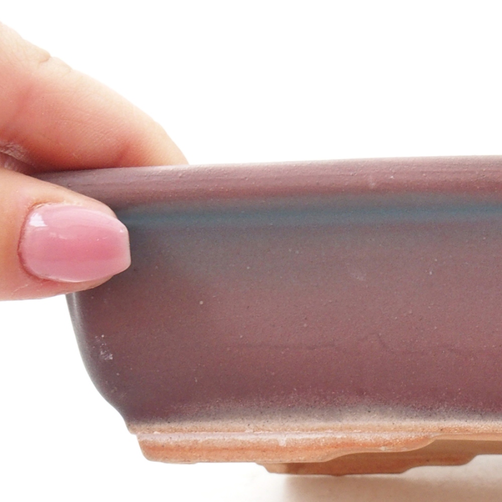 Bol à bonsaï en céramique 17,5 x 13 x 4 cm, rose