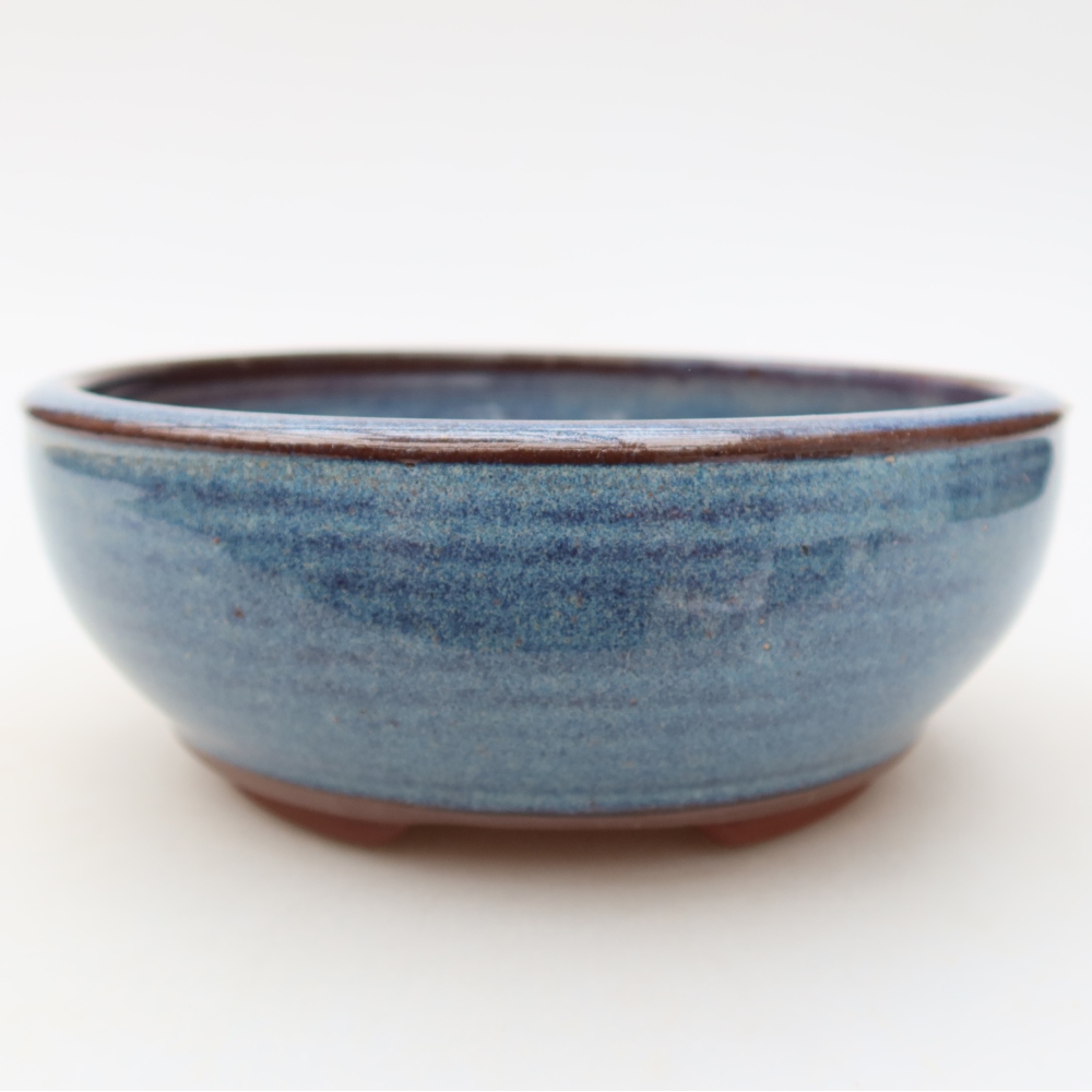 Bol à bonsaï en céramique 15 x 15 x 5,5 cm, couleur bleu