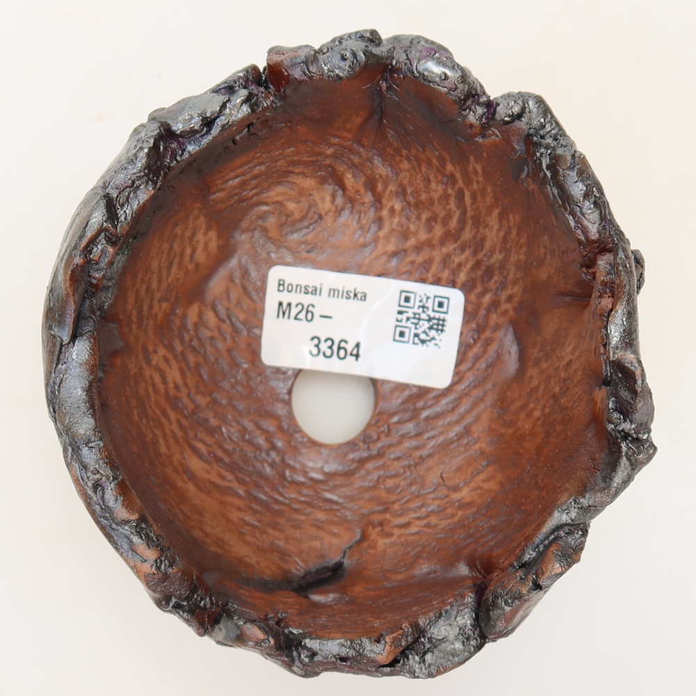 Coquille en céramique 11 x 9,5 x 8 cm, couleur marron