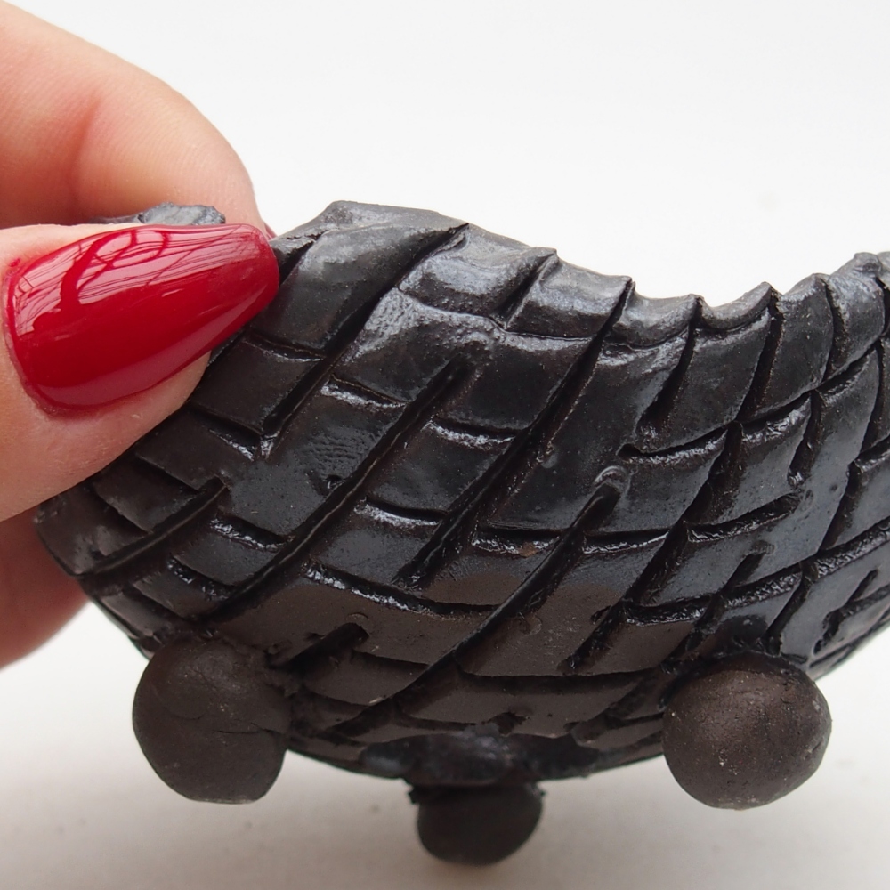 Coquille en céramique 8,5 x 8 x 5 cm , couleur noire