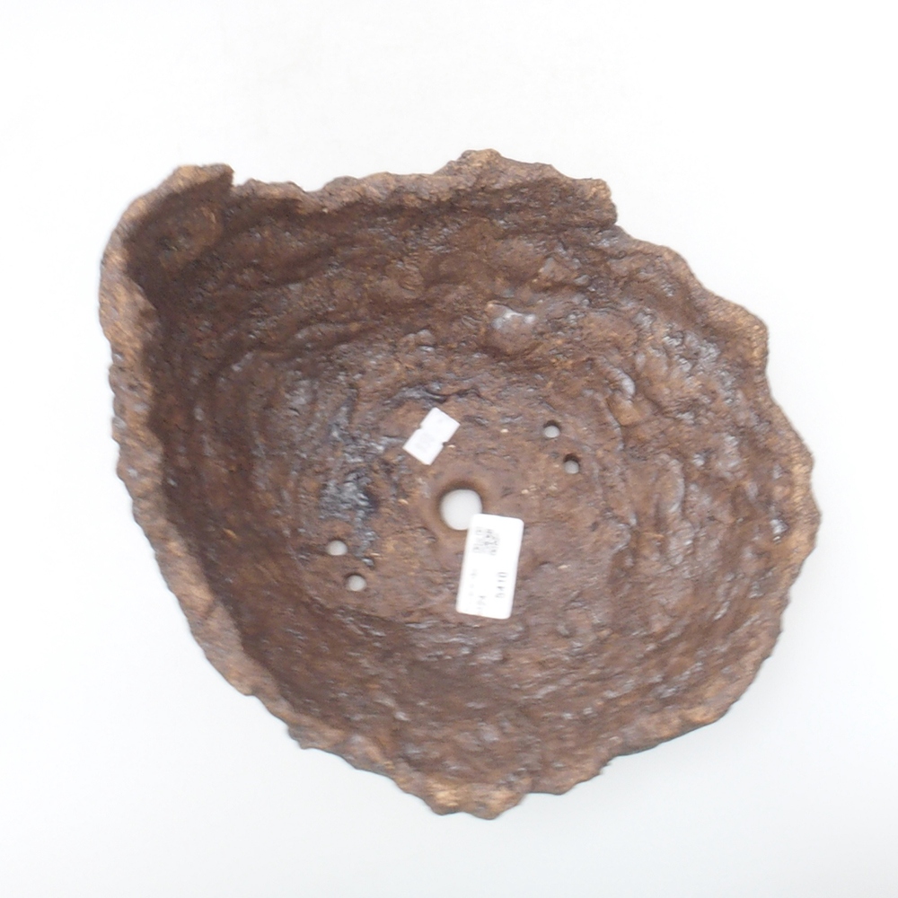 Coquille en céramique 22 x 21 x 20 cm , couleur marron