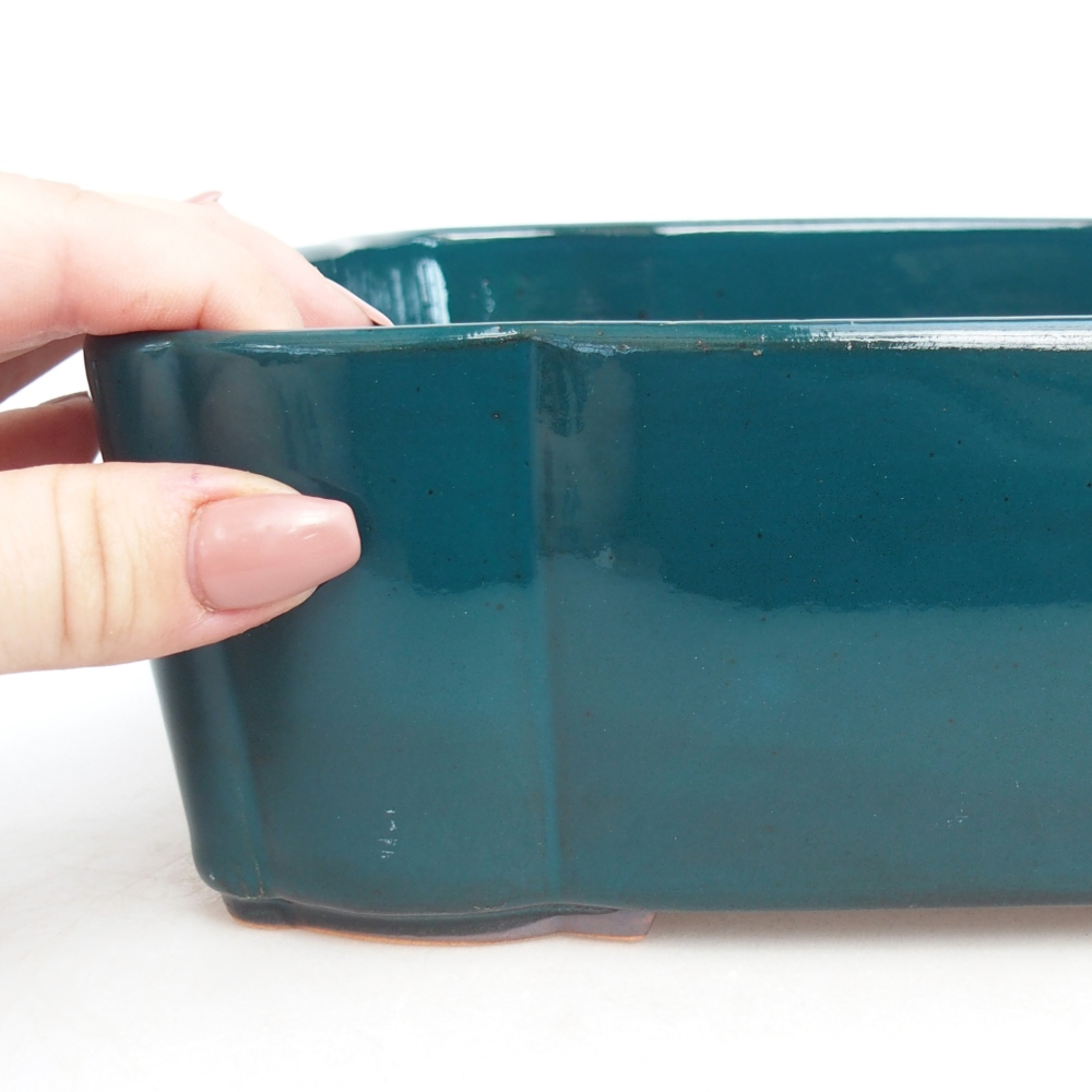 Bol à bonsaï en céramique 21 x 18 x 7 cm, vert