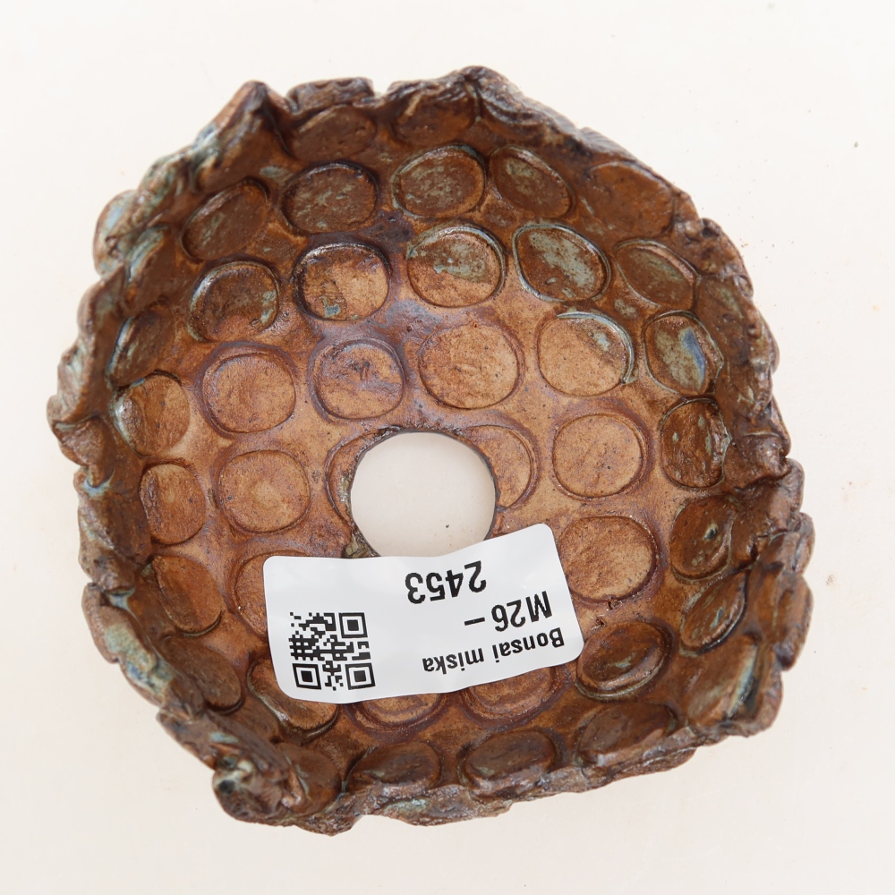 Coquille en céramique  8,5 x 8,5 x 6 cm , couleur brun-vert