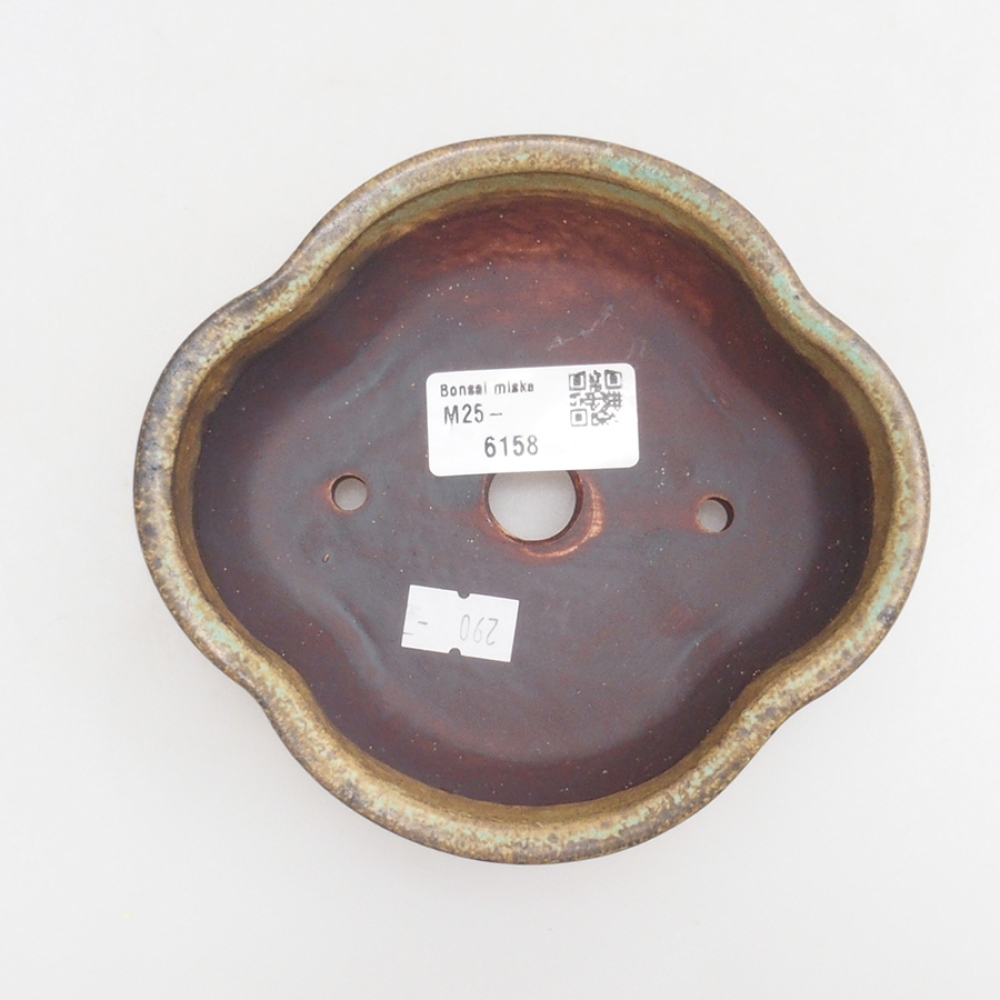 Bol à bonsaï en céramique 10 x 8,5 x 4 cm, brun