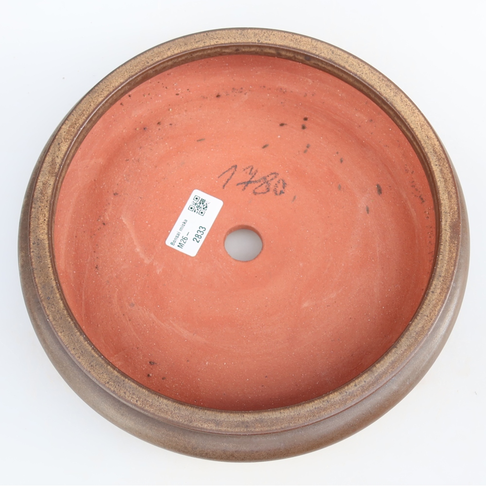 Bol en céramique  23,5 x 23,5 x 7 cm , couleur marron