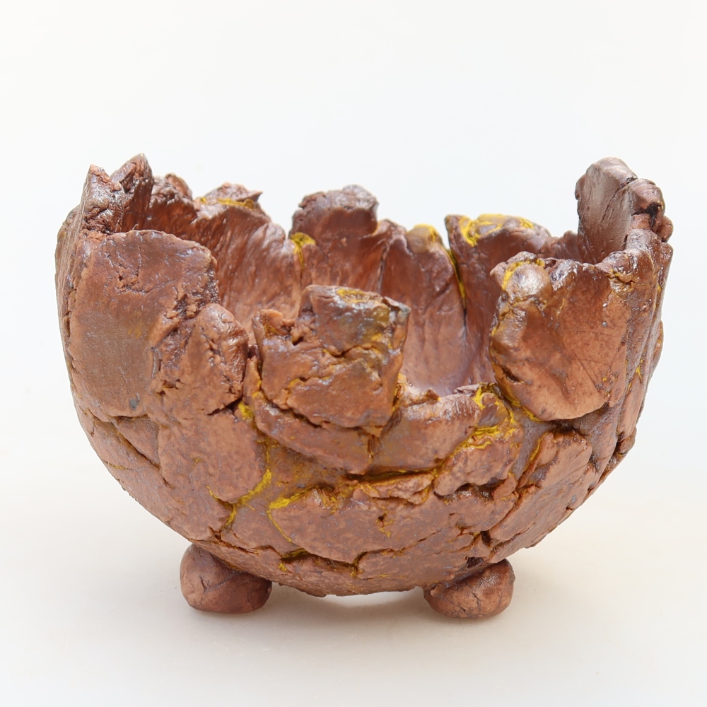Coquille en céramique  10 x 10 x 8 cm, couleur jaune