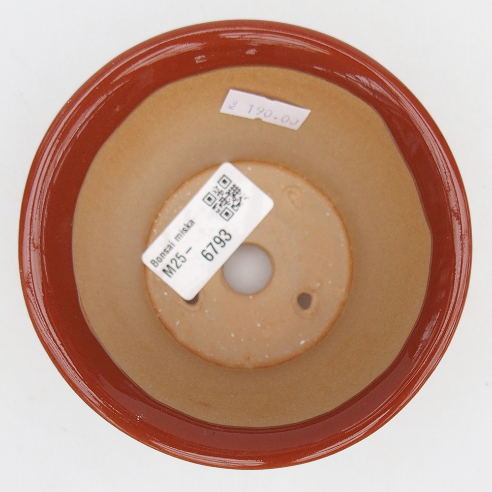 Bol à bonsaï en céramique 11 x 11 x 7 cm, brun