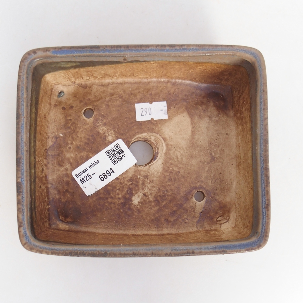 Bol à bonsaï en céramique 9 x 9 x 3,5 cm, couleur bleu