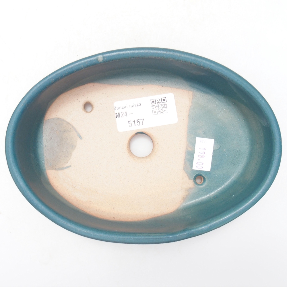 Bol à bonsaï en céramique 16 x 11,5 x 4 cm, couleur bleu