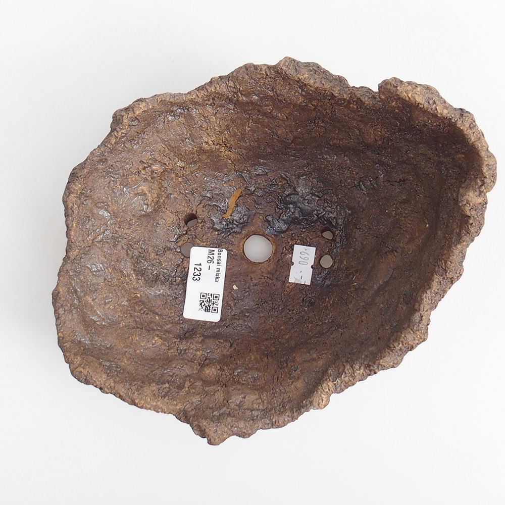 Coquille en céramique 19 x 16 x 16 cm , couleur marron