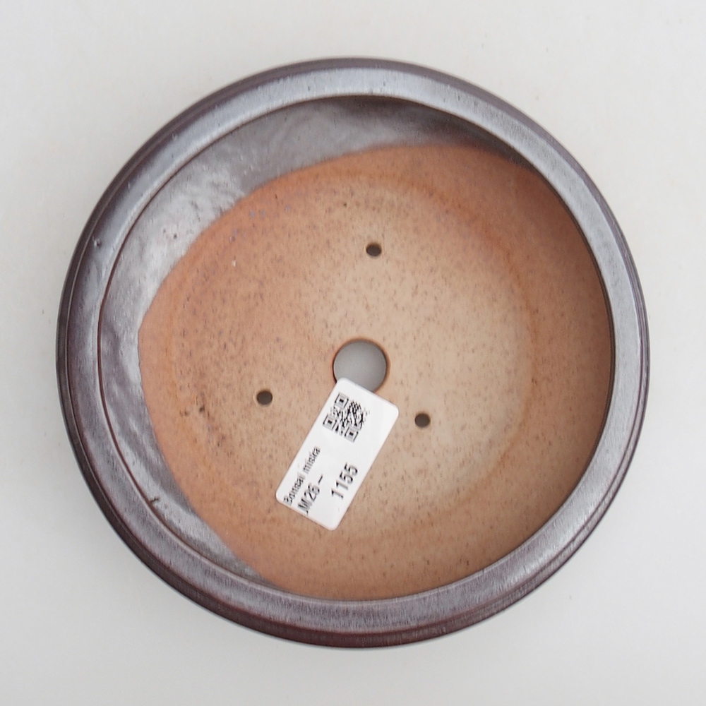 Bol à bonsaï en céramique 15 x 15 x 4,5 cm, brun