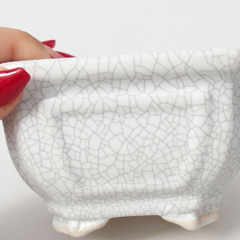 Bol à bonsaï en céramique 11 x 11 x 7 cm, couleur raku