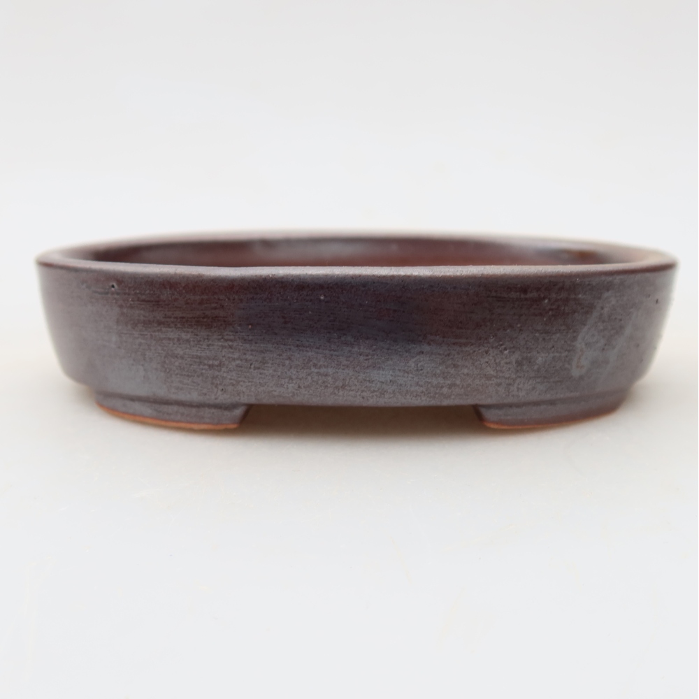 Bol à bonsaï en céramique 12 x 9,5 x 2,5 cm, brun