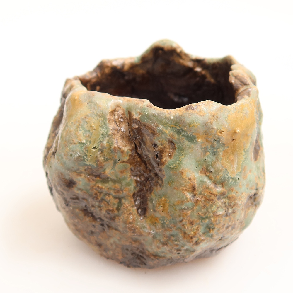 Coquille en céramique  5,5 x 5,5 x 5,5 cm , couleur verte