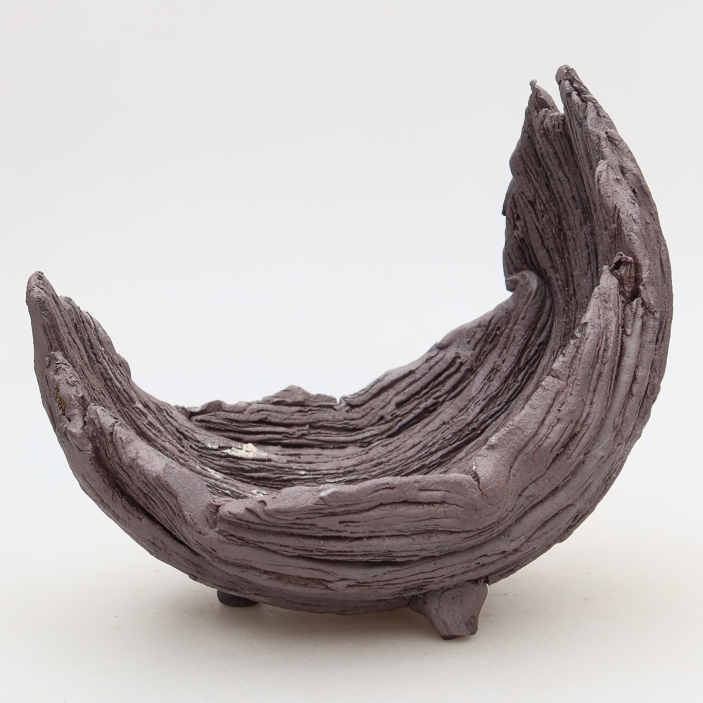 Coquille en céramique  15 x 11 x 15 cm, couleur marron