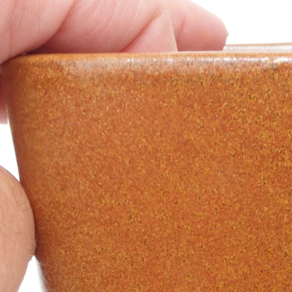 Bol à bonsaï en céramique 13 x 13 x 13,5 cm, brun