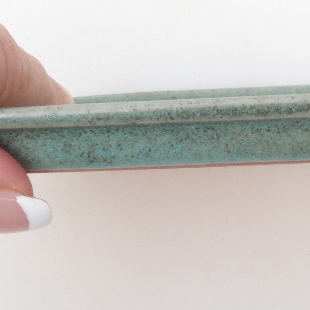 Soucoupe en céramique H03 - 17 x 12,5 x 1 cm - vert