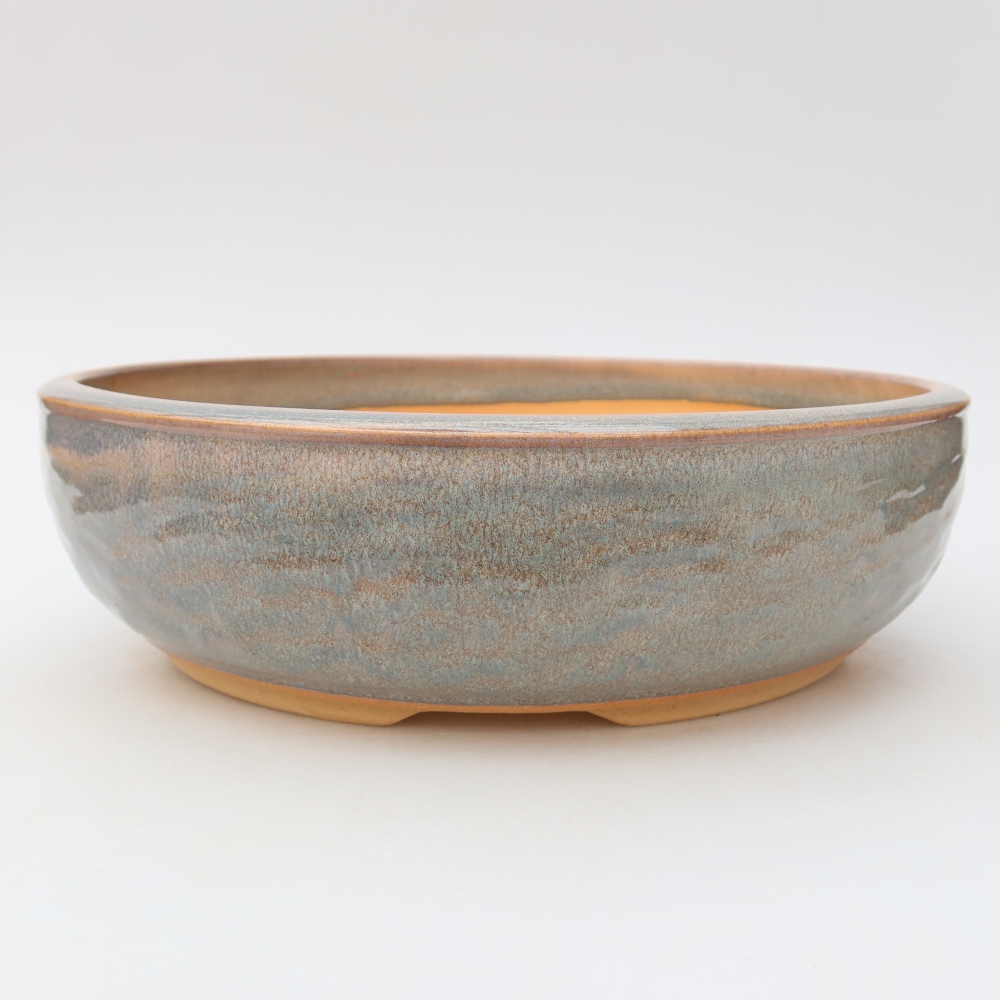 Bol bonsaï en céramique 25,5 x 25,5 x 7 cm, gris
