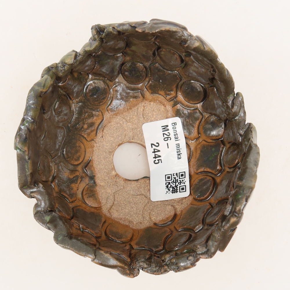 Coquille en céramique  10,5 x 10 x 7,5 cm, couleur brun-vert