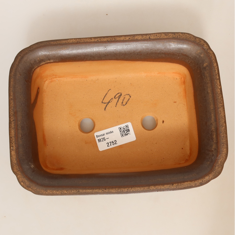 Bol en céramique  20 x 15,5 x 5,5 cm, couleur marron
