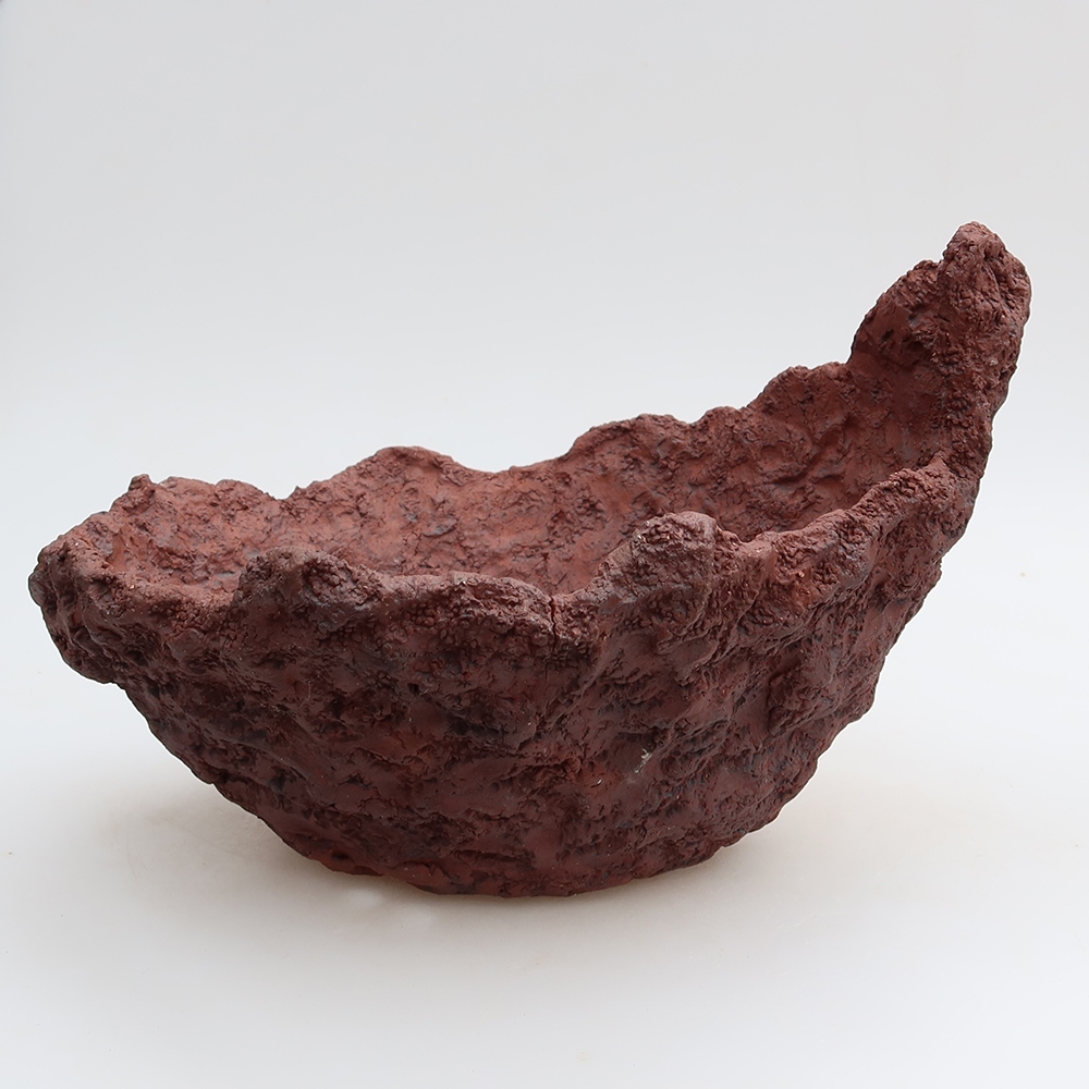 Coquille en céramique 23 x 20 x 16,5 cm, couleur marron
