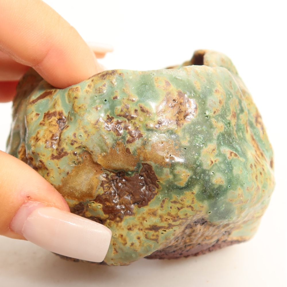 Coquille en céramique  7,5 x 6,5 x 6,5 cm, couleur verte
