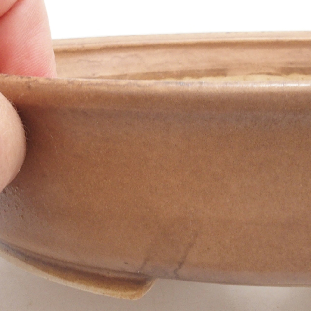 Bol à bonsaï en céramique 10 x 8,5 x 4 cm, brun