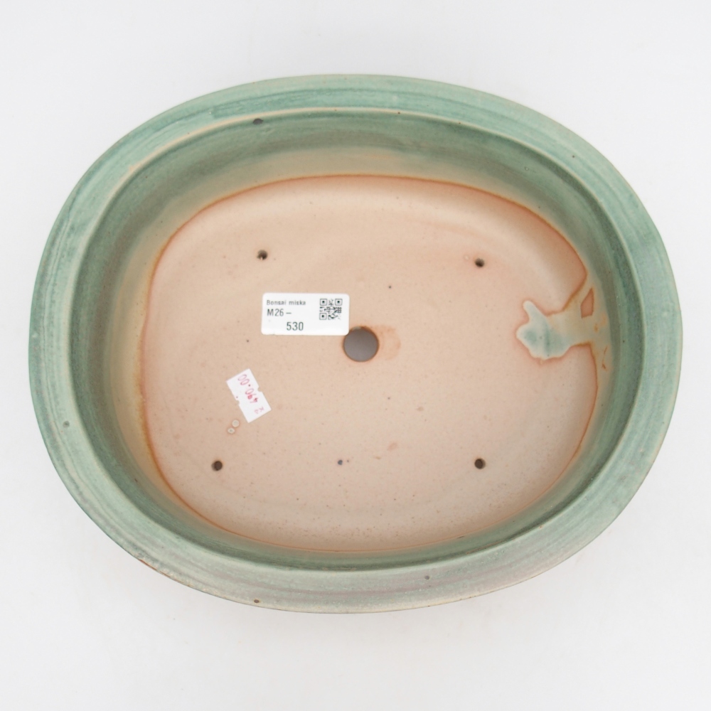 Bol à bonsaï en céramique 26 x 22 x 8 cm, vert